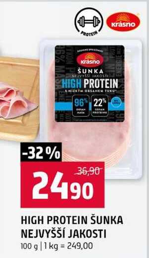 HIGH PROTEIN ŠUNKA NEJVYŠŠÍ JAKOSTI 100 g 