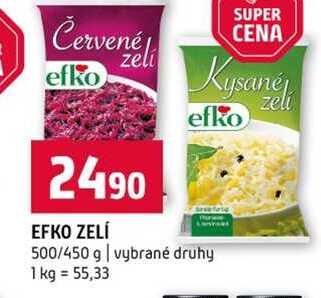 EFKO ZELÍ 500/450 g vybrané druhy 