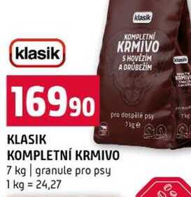 KLASIK KOMPLETNÍ KRMIVO 7 kg granule pro psy