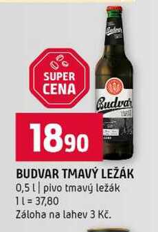 BUDVAR TMAVÝ LEŽÁK 0,5l pivo tmavý ležák