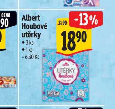  Albert Houbové utěrky 3ks  