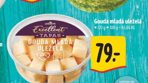   Gouda mladá uleželá 120 g  