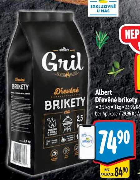  Albert Dřevěné brikety 2,5 kg