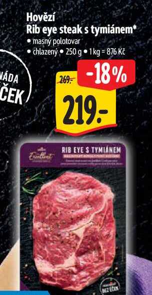 Hovězí Rib eye steak s tymiánem 250 g