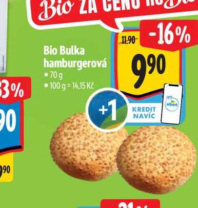  Bio Bulka hamburgerová 70 g 