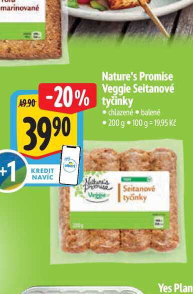   Nature's Promise Veggie Seitanové  tyčinky  200 g
