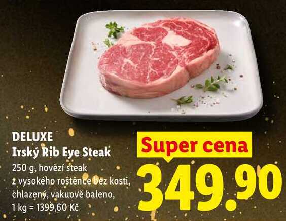 DELUXE Irský Rib Eye Steak, 250 g