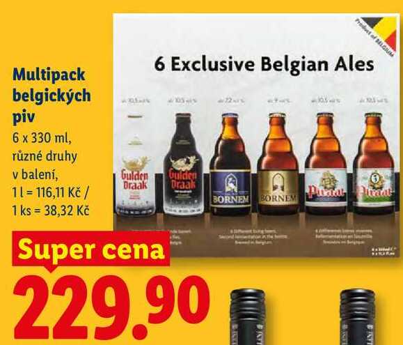 Multipack belgických piv, 6x 330 ml
