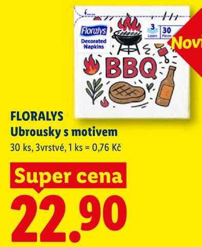 FLORALYS Ubrousky s motivem, 30 ks