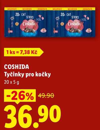 COSHIDA Tyčinky pro kočky, 20x 5 g