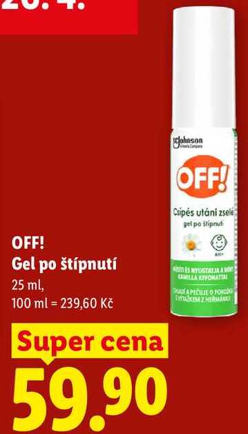 OFF! Gel po štípnutí, 25 ml