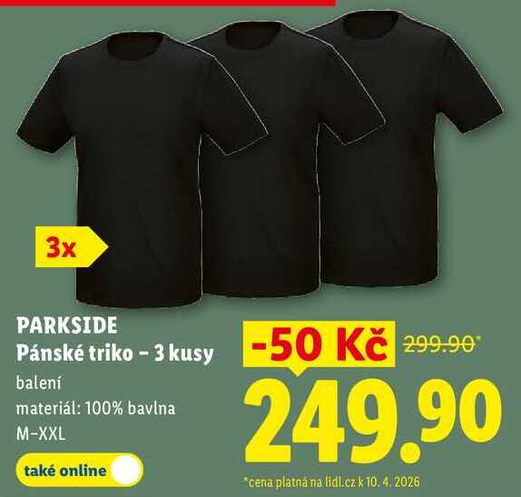 PARKSIDE Pánské triko - 3 kusy