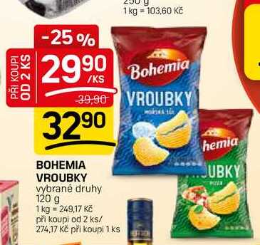 BOHEMIA VROUBKY vybrané druhy 120 g 