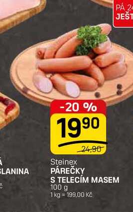 PÁREČKY S TELECÍM MASEM 100 g 