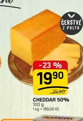 CHEDDAR 50% 100 g 