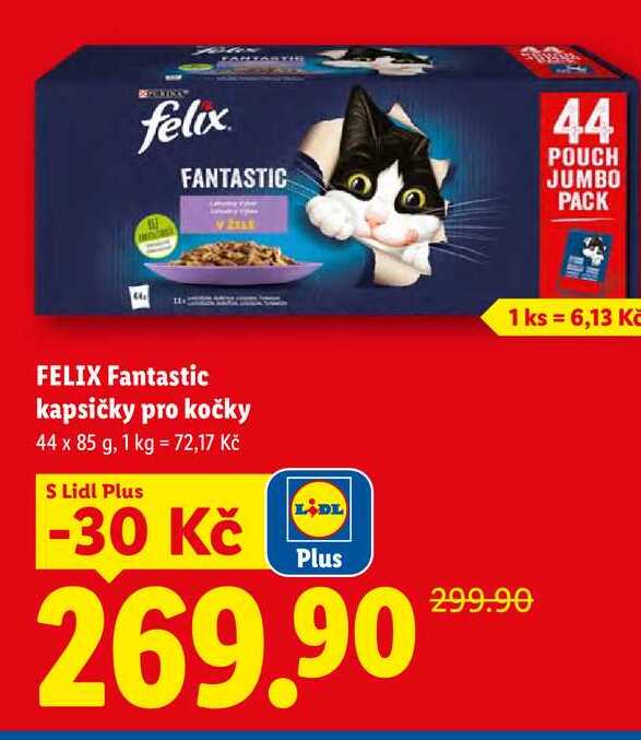  FELIX Fantastic kapsičky pro kočky, 44 x 85 g  