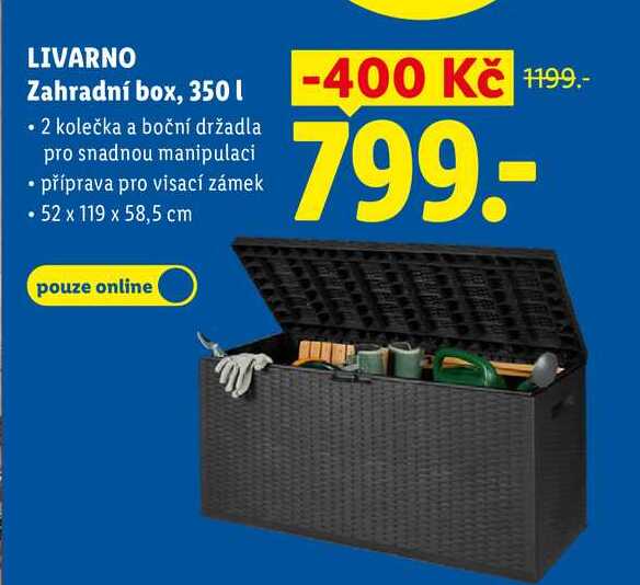 LIVARNO Zahradní box, 350 l 