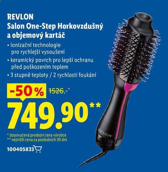 REVLON Salon One-Step Horkovzdušný a objemový kartáč