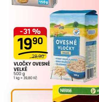 VLOČKY OVESNÉ VELKÉ 500 g