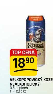VELKOPOPOVICKÝ KOZE NEALKOHOLICKÝ 0,5, plech 