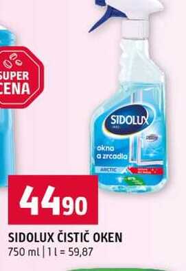 SIDOLUX ČISTIČ OKEN 750 ml 