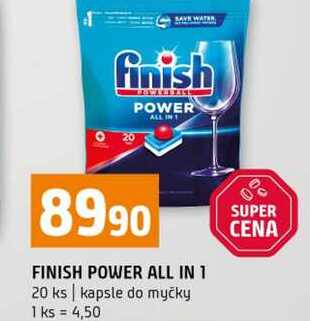 FINISH POWER ALL IN 1 20 ks kapsle do myčky 