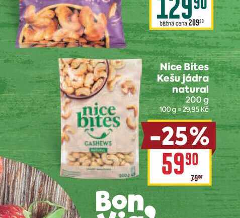 Nice Bites Kešu jádra natural 200 g 