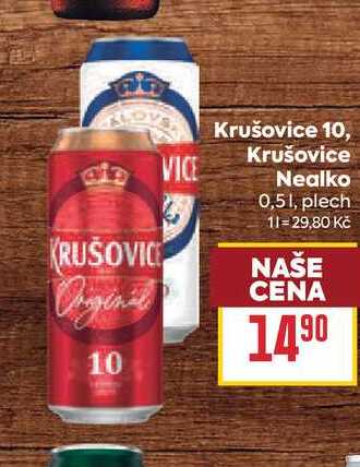 Krušovice Nealko 0,51, plech 