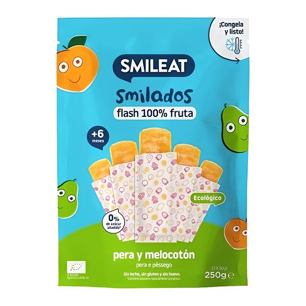 Smileat BIO Ovocné zmrzlinky k zamražení hruška & meruňka (5x 50 g)