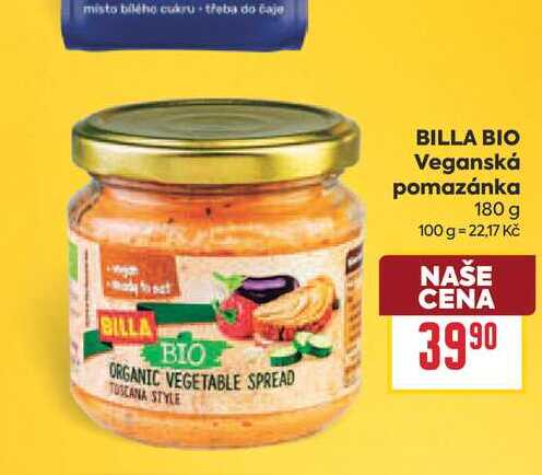 BILLA BIO Veganská pomazánka 180 g