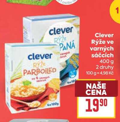 Clever Rýže ve varných sáčcích 400 g