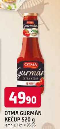 OTMA GURMÁN KEČUP 520 g jemný