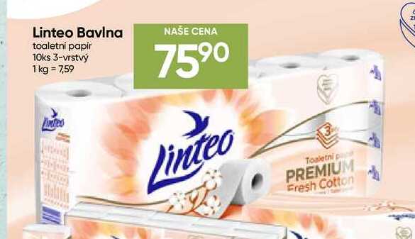 Linteo toaletní papír 10 ks 3-vrstvý