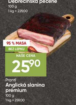 Anglická slanina prémium 100 g
