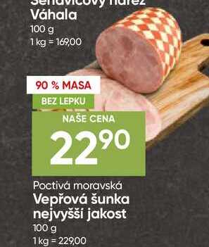 Vepřová šunka nejvyšší jakost 100 g