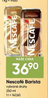 Nescafé Barista vybrané druhy 250 ml 