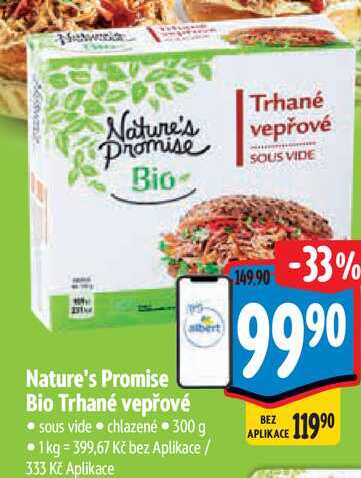 Nature's Promise Bio Trhané vepřové, 300 g