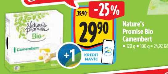 Nature's Promise Bio Camembert, 120 g