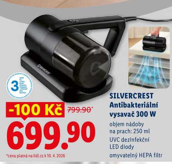 SILVERCREST Antibakteriální vysavač 300 W 
