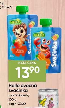 Hello ovocná svačinka vybrané druhy 100 g 