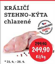 Rabbit Králičí stehno-kýta 1kg chlazená 