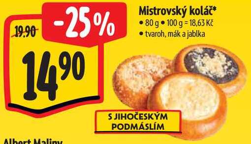Mistrovský koláč, 80 g