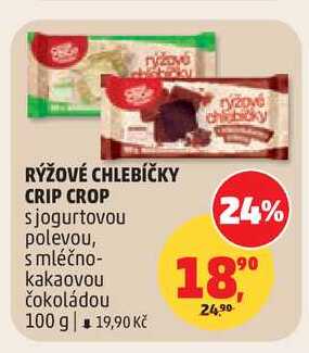 RÝŽOVÉ CHLEBÍČKY CRIP CROP, 100 g 