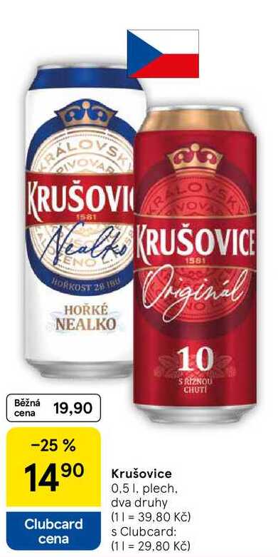 Krušovice, 0.5 l, plech 