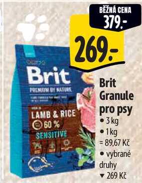 Brit Granule pro psy, 3kg