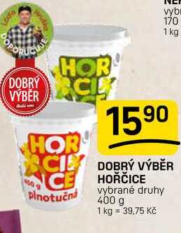 DOBRÝ VÝBĚR HOŘČICE vybrané druhy 400 g