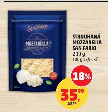 STROUHANÁ MOZZARELLA SAN FABIO, 200 g 