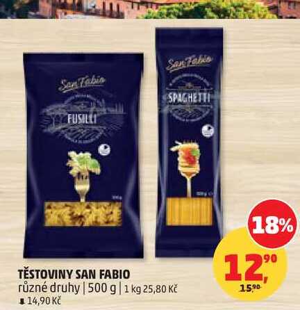 TĚSTOVINY SAN FABIO, 500 g