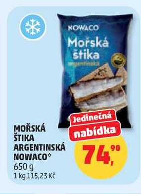 MOŘSKÁ ŠTIKA ARGENTINSKÁ NOWACO, 650 g 