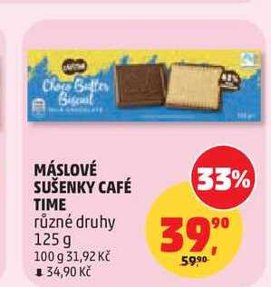 MÁSLOVÉ SUŠENKY CAFÉ TIME, 125 g